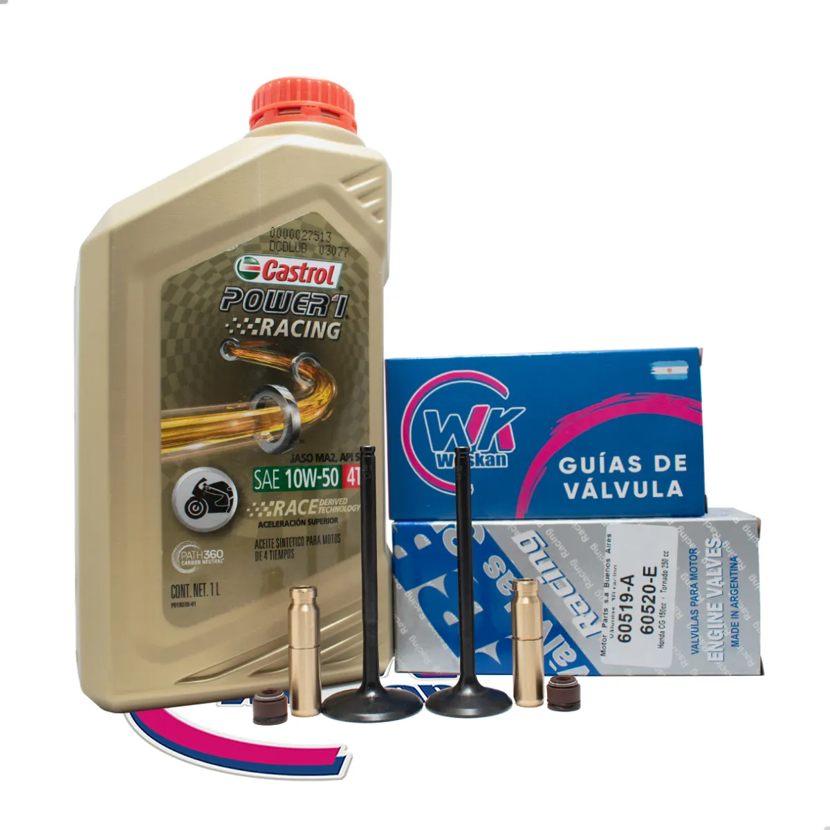 Valvula 3b Racing Cg Titan 150 33/28 + Guia Bronce + Aceite