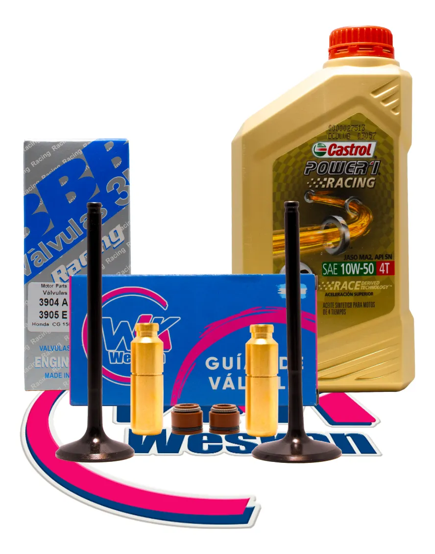 Valvula 3b Racing Mpi Cg Titan 150 + 2 Guias Bronce + Aceite