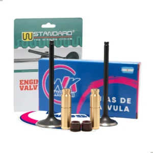 Kit Valvula Moto Wstd + Guia Bronce Honda Cb 190 + Retenes