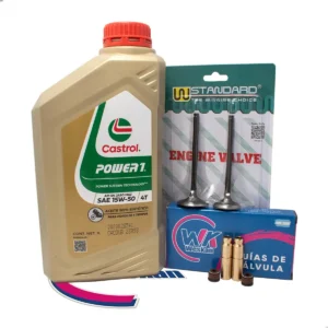 Valvulas + Guías Bronce Honda Cg Titan 150 / Xr 150 + Aceite