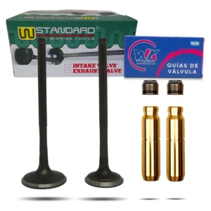 Kit Valvulas + Guias De Bronce De Moto Honda Xr 125 L X2