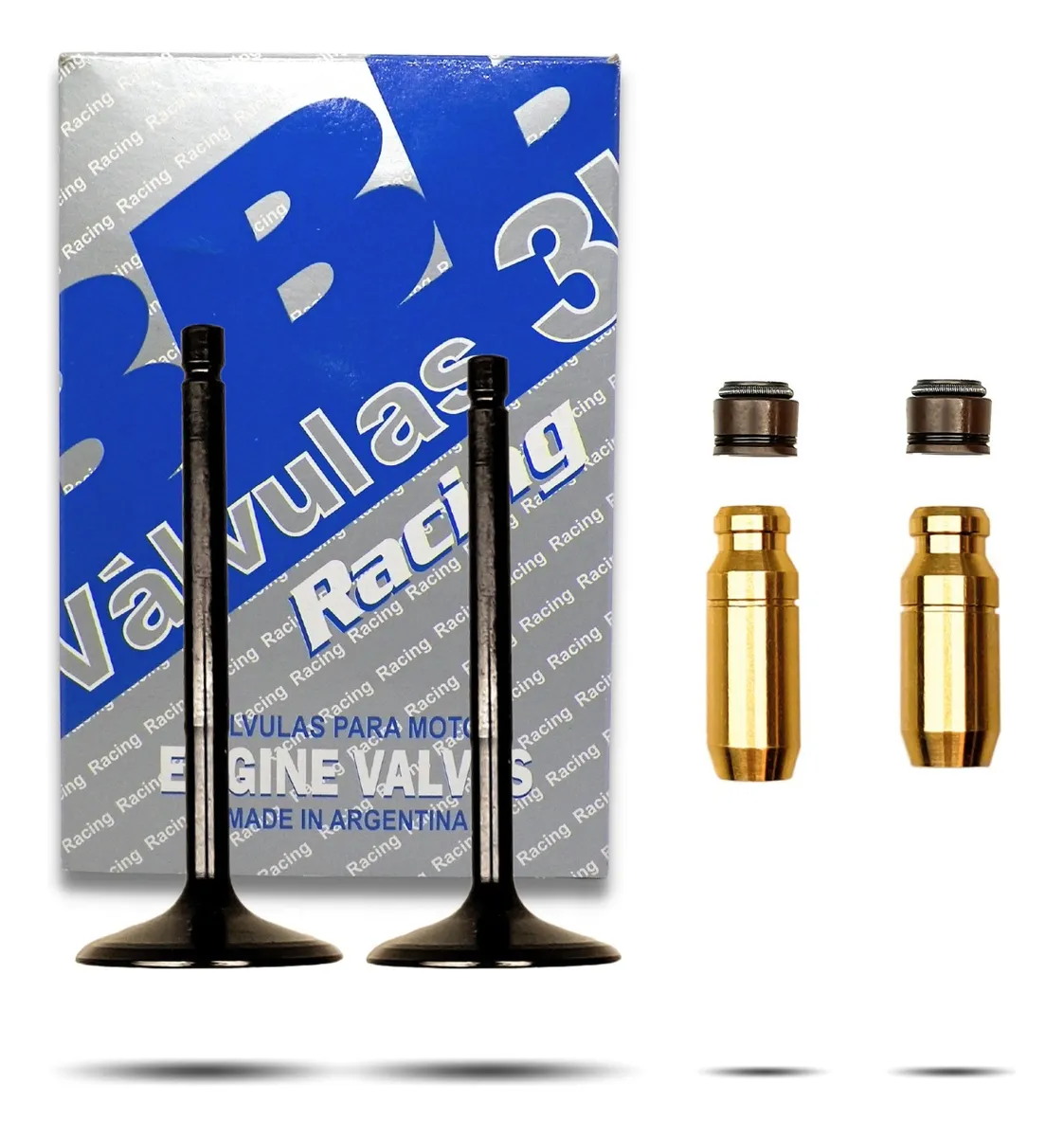 Kit Válvulas 3b Racing + Guía De Bronce Yamaha Ybr / Xtz 125