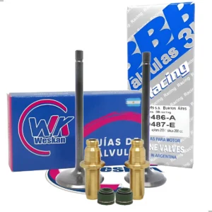 Valvula 3b Racing + Guía Bronce Motomel Motard 200 + Retenes