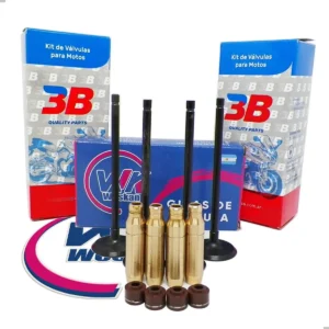 Kit Guias Weskan Bronce + Valvula 3b Bajaj Ns 200 X4 + Reten