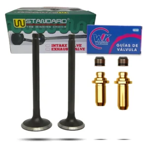 Kit Valvulas + Guias Bronce Honda Smash / Biz / Wave 110