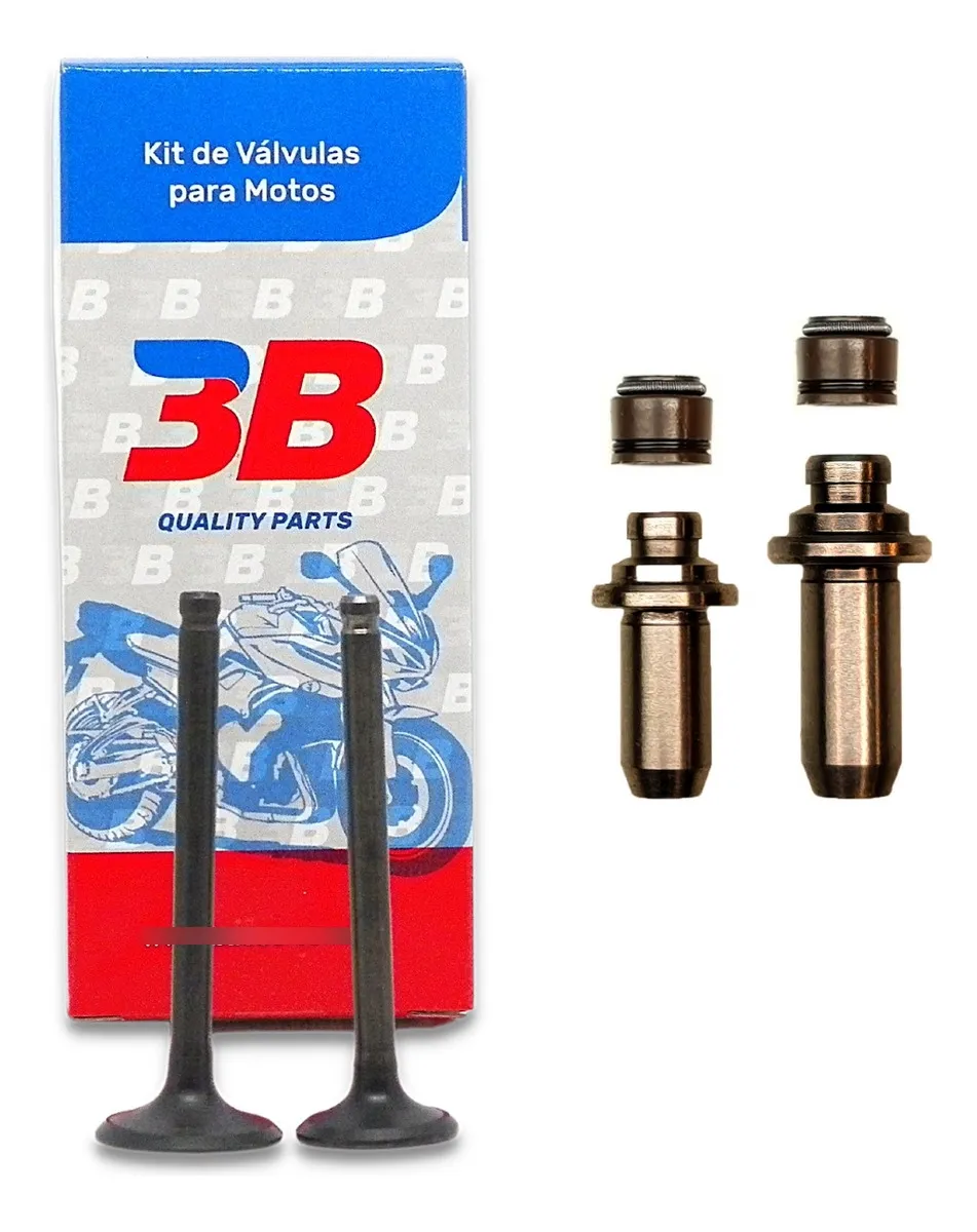 Kit Valvula + Guia Fundicion 3b Honda Biz / Cd 100